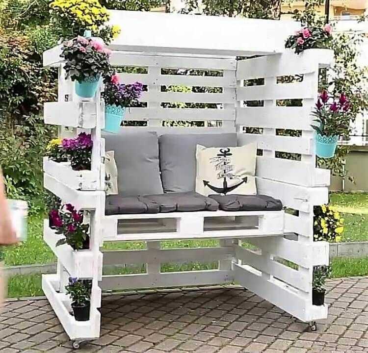 Скамейки из поддонов