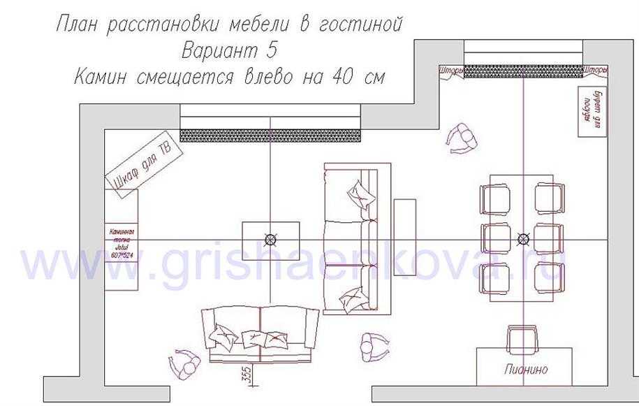 Особенности расстановки мебели в зале в зависимости от планировки