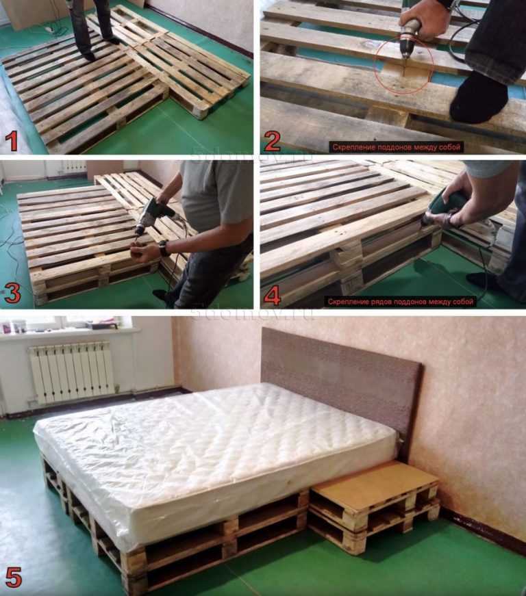 Кровать из поддонов своими руками
