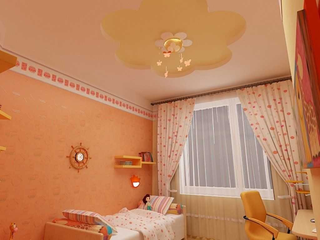 Подвесные потолки в детской комнате (45 фото): навесные потолки для спальни